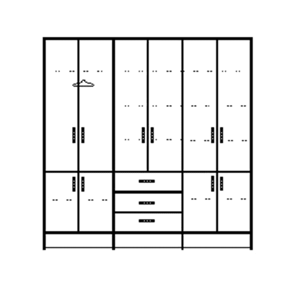 ארון 6 דלתות דגם R0011 ר.א
