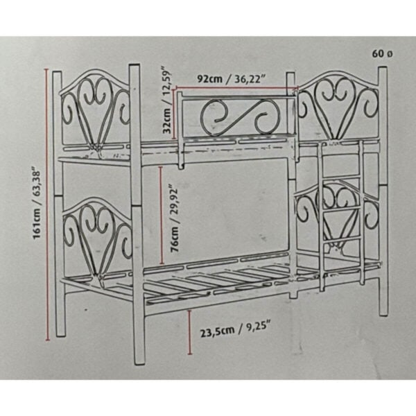 מיטת קומותיים מתכת ריוולס