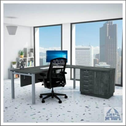 שולחן כתיבה-מחשב פינתי גדי 11 כולל שלוחה