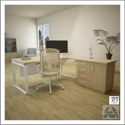 שולחן כתיבה-מחשב פינתי גדי 19 כולל שלוחה