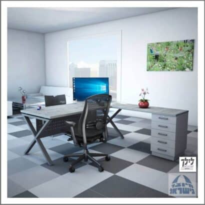 שולחן כתיבה-מחשב פינתי גדי 22 כולל שלוחה