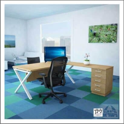 שולחן כתיבה-מחשב פינתי גדי 25 כולל שלוחה