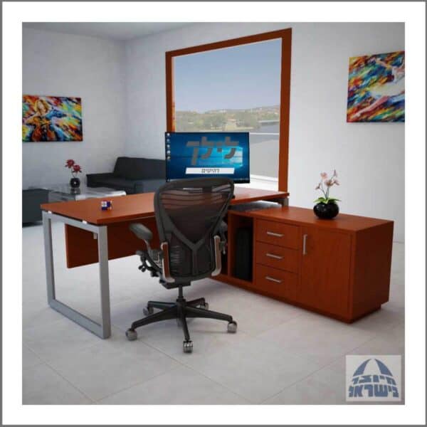 שולחן כתיבה-מחשב פינתי גדי 28 כולל שלוחה