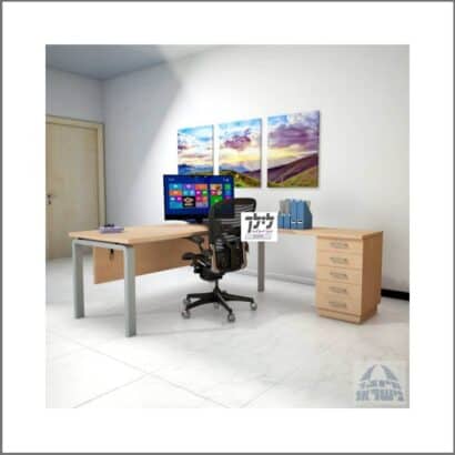 שולחן כתיבה-מחשב פינתי גדי 29 כולל שלוחה