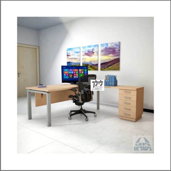 שולחן כתיבה-מחשב פינתי גדי 29 כולל שלוחה