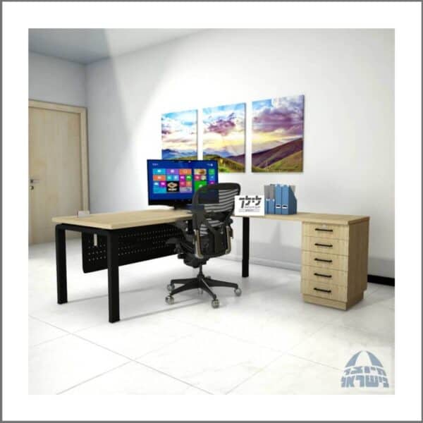 שולחן כתיבה-מחשב פינתי גדי 32 כולל שלוחה