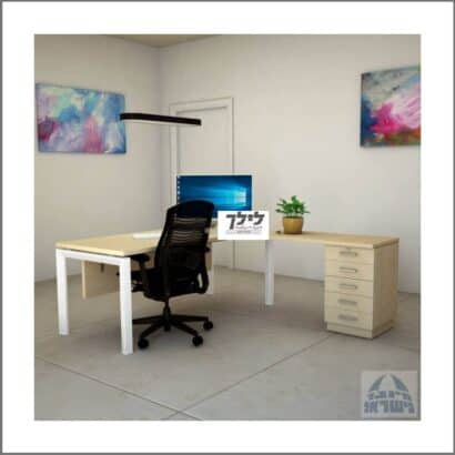 שולחן כתיבה-מחשב פינתי גדי 33 כולל שלוחה