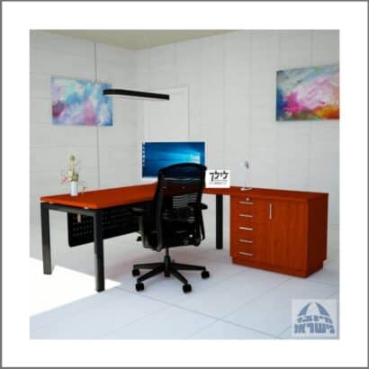 שולחן כתיבה-מחשב פינתי גדי 35 כולל שלוחה