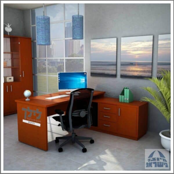 שולחן כתיבה-מחשב פינתי גדי 4 כולל שלוחה