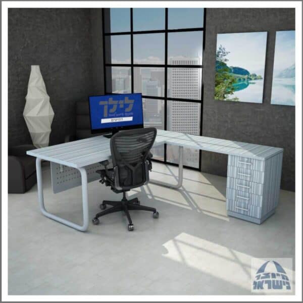 שולחן כתיבה-מחשב פינתי גדי 40 כולל שלוחה