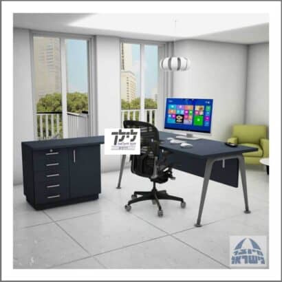 שולחן כתיבה-מחשב פינתי גדי 46 כולל שלוחה