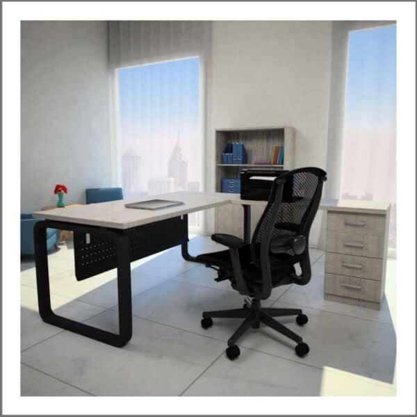 שולחן כתיבה-מחשב פינתי גדי 56 כולל שלוחה תמונה ראשית