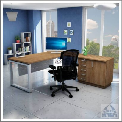 שולחן כתיבה-מחשב פינתי גדי 63 כולל שלוחה