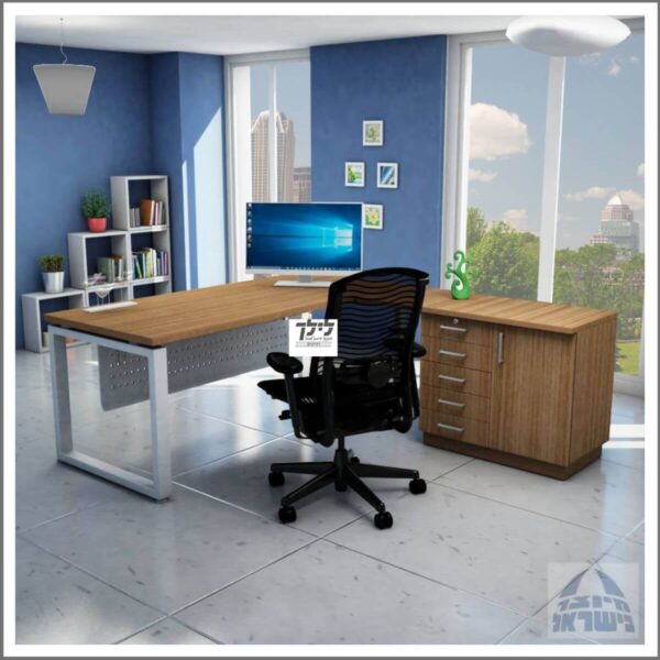 שולחן כתיבה-מחשב פינתי גדי 63 כולל שלוחה