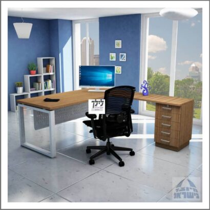 שולחן כתיבה-מחשב פינתי גדי 64 כולל שלוחה