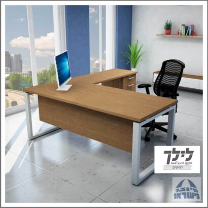 שולחן כתיבה-מחשב פינתי גדי 65 כולל שלוחה