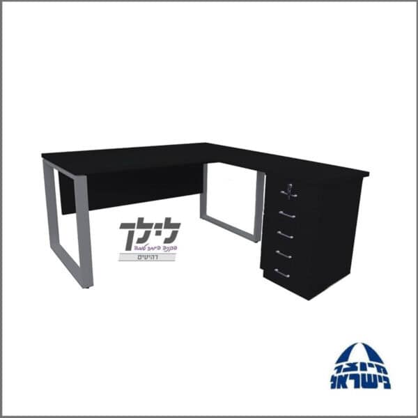 שולחן כתיבה-מחשב פינתי גדי 65 כולל שלוחה תמונה 1